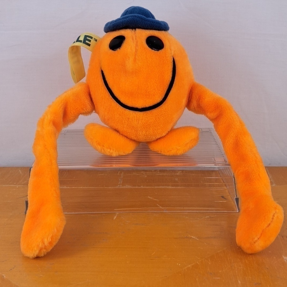 Vintage 1980 Mr. Tickle Applause 8" orangle collectible plush stuffed animal toy